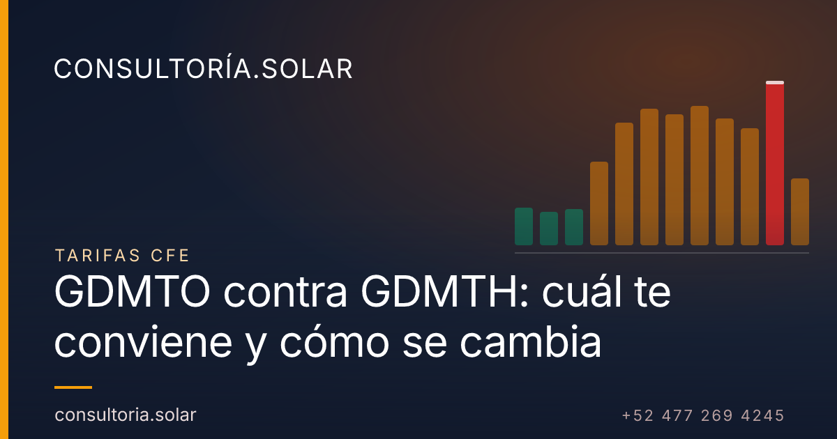 Comparación de perfiles de consumo horario entre las tarifas GDMTO y GDMTH